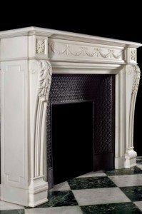 limestone fireplace surround